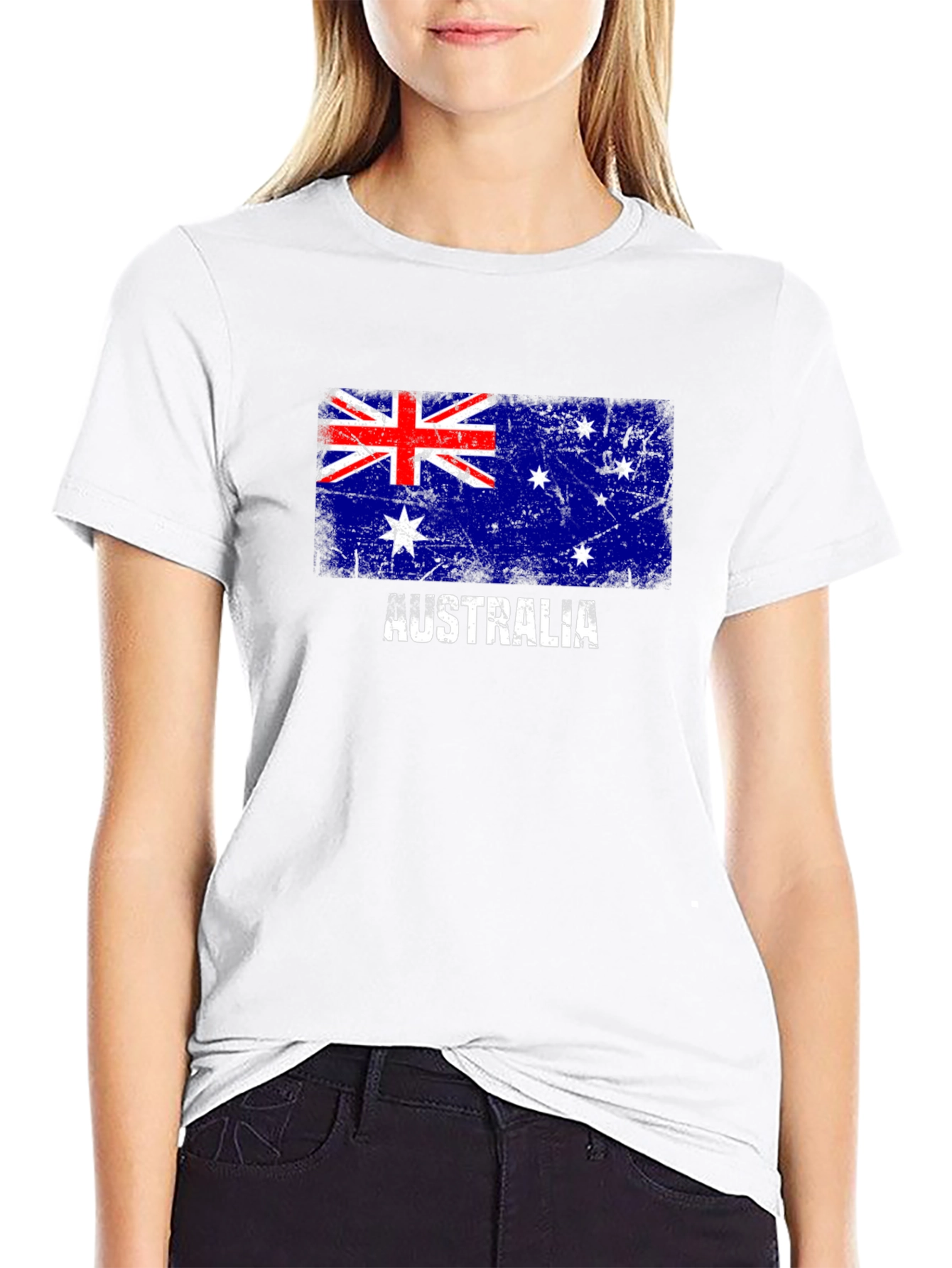Australia Flag Distressed Graphic T-Shirt