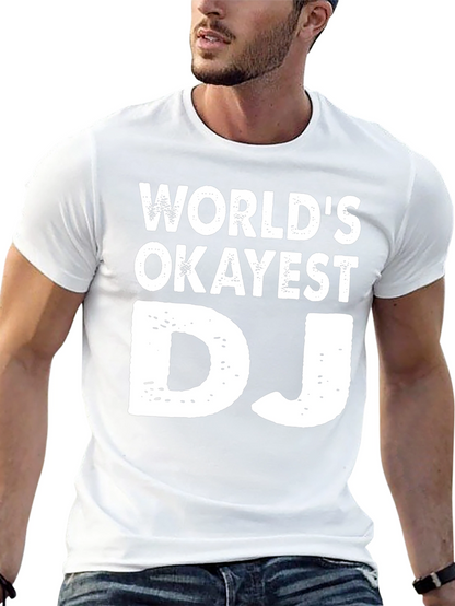 Worlds Okayest DJ Graphic Tee - Black