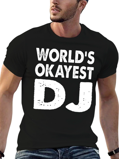 Worlds Okayest DJ Graphic Tee - Black