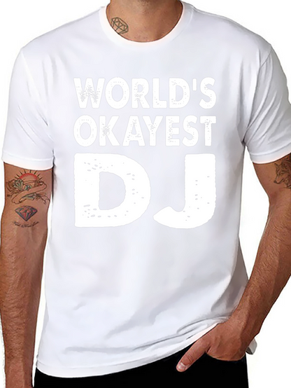 Worlds Okayest DJ Graphic Tee - Black