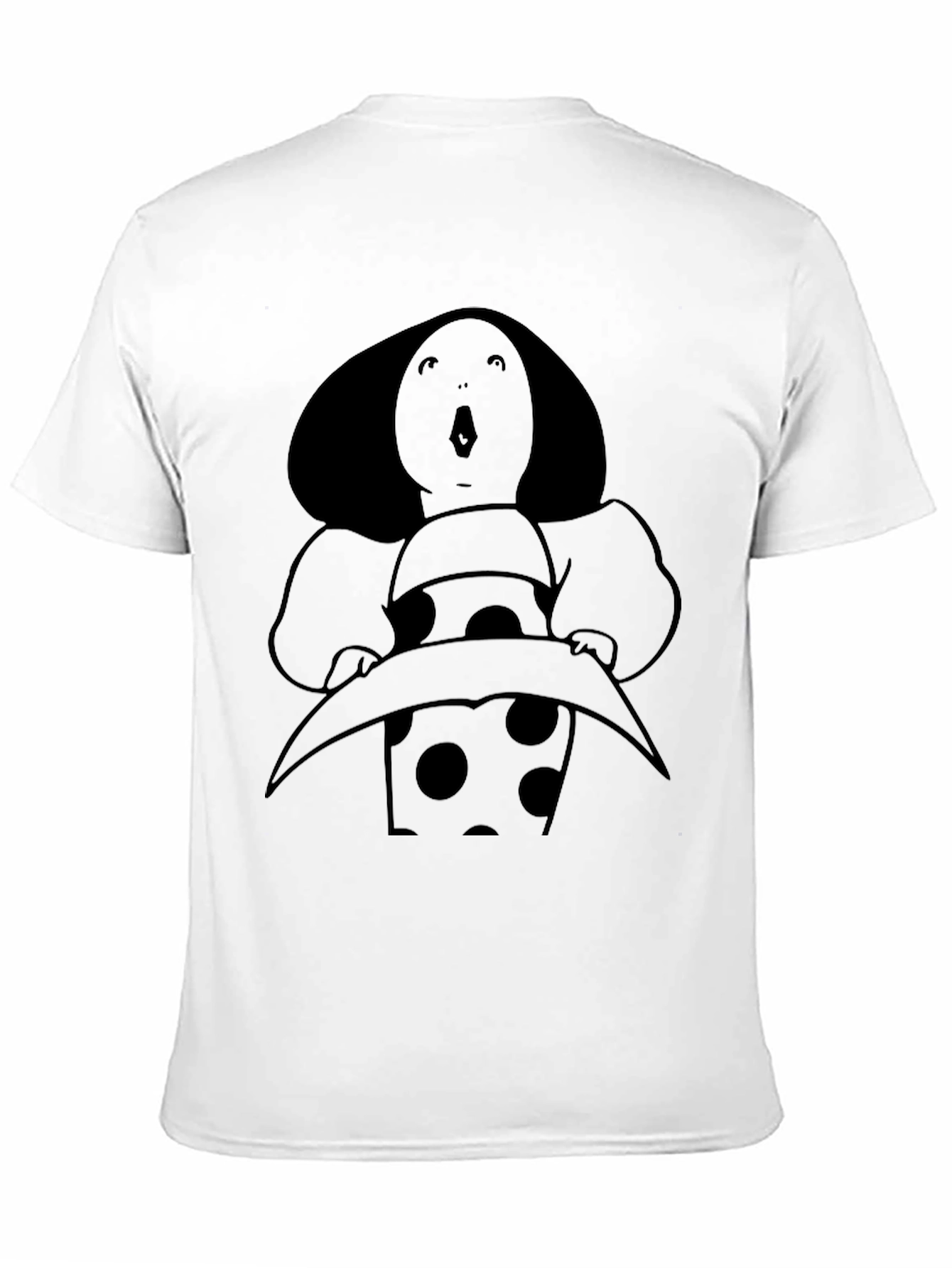 Artistic Black Graphic Tee - Avant Garde Portrait