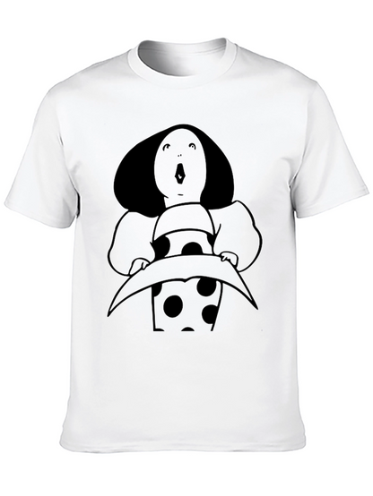 Artistic Black Graphic Tee - Avant Garde Portrait