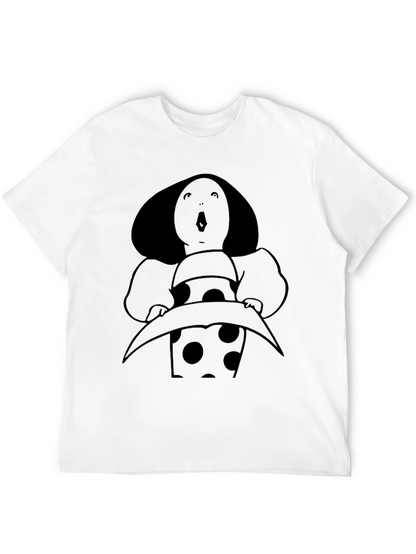 Artistic Black Graphic Tee - Avant Garde Portrait