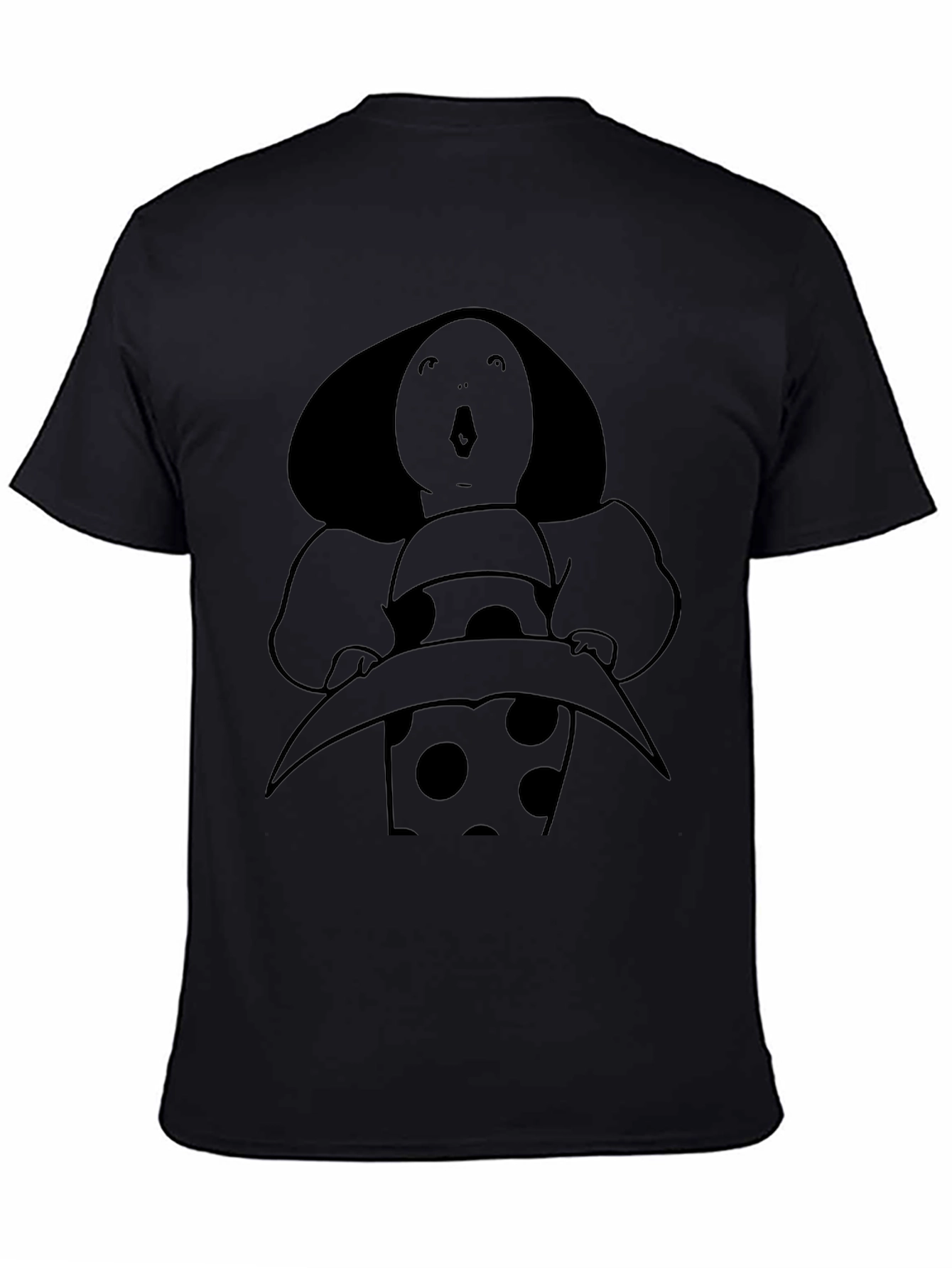 Artistic Black Graphic Tee - Avant Garde Portrait
