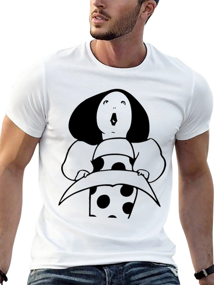 Artistic Black Graphic Tee - Avant Garde Portrait