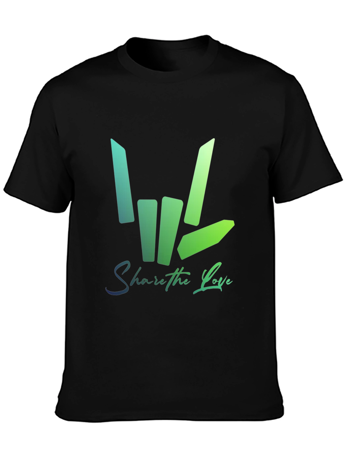 Share the Love Graphic Tee - Trendy Black T-Shirt