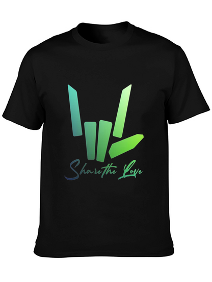 Share the Love Graphic Tee - Trendy Black T-Shirt