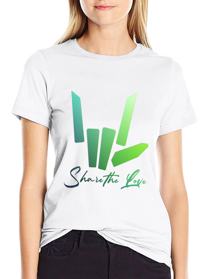 Share the Love Graphic Tee - Trendy Black T-Shirt