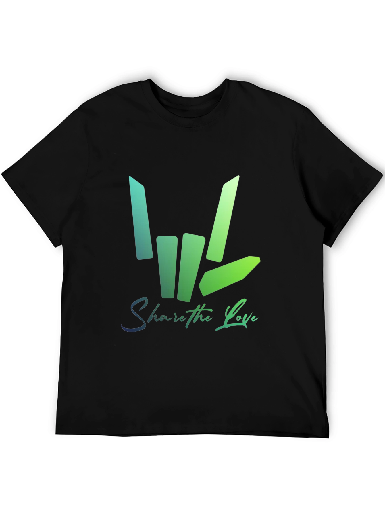 Share the Love Graphic Tee - Trendy Black T-Shirt