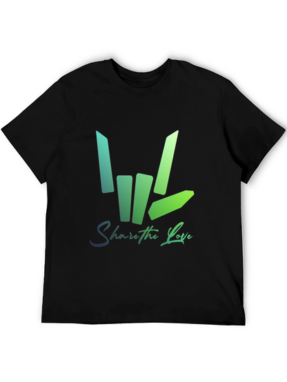Share the Love Graphic Tee - Trendy Black T-Shirt