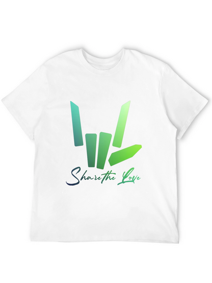 Share the Love Graphic Tee - Trendy Black T-Shirt