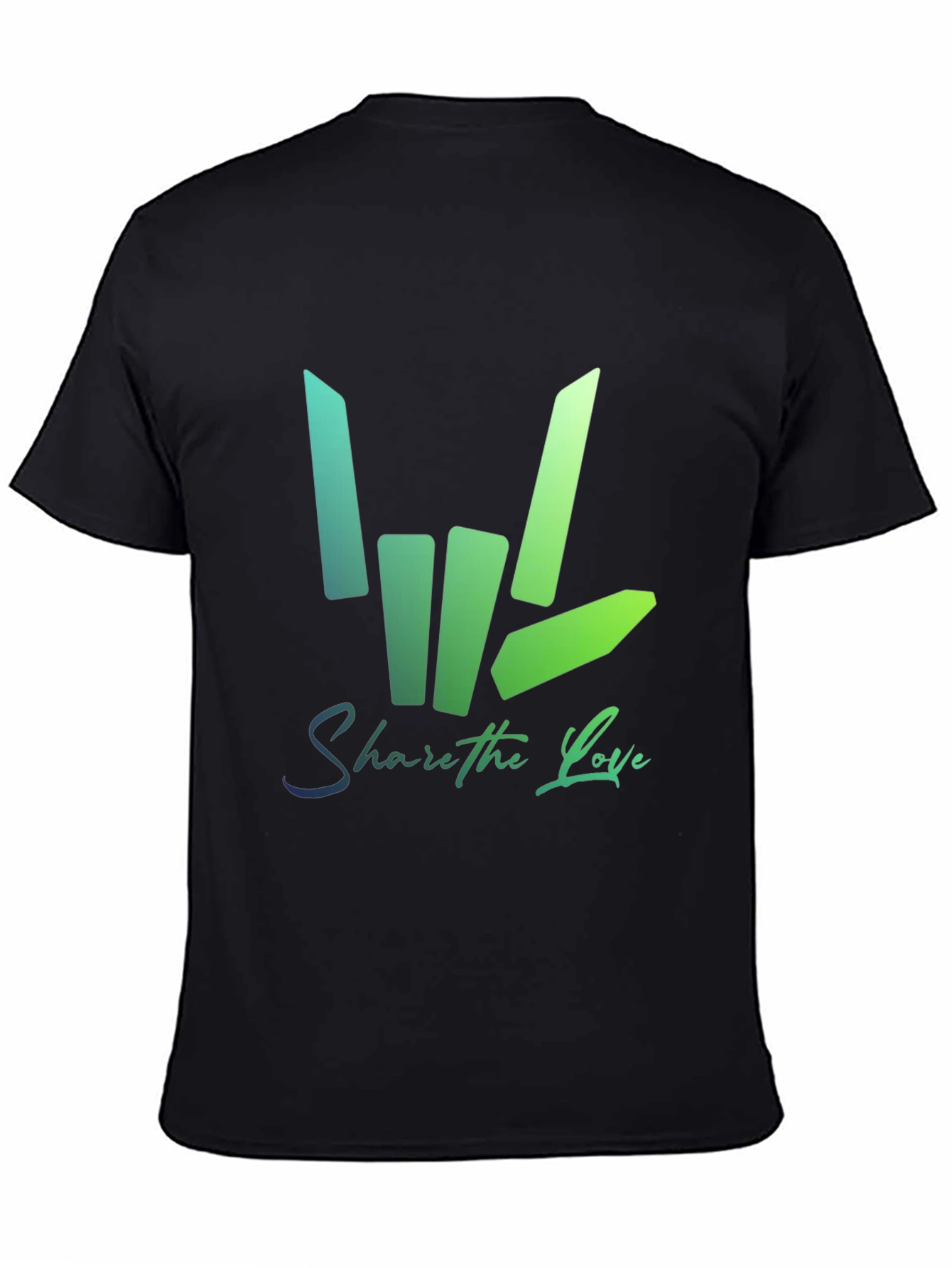 Share the Love Graphic Tee - Trendy Black T-Shirt