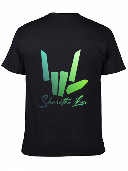 Share the Love Graphic Tee - Trendy Black T-Shirt