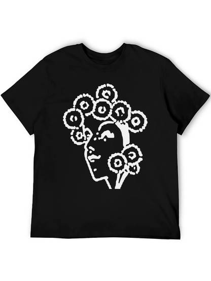 Abstract Woman Graphic Tee - Black Unisex Shirt
