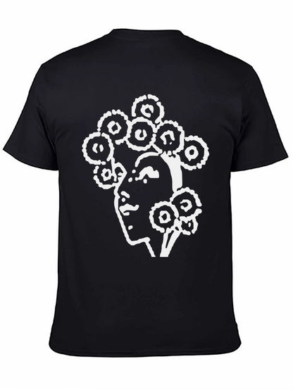 Abstract Woman Graphic Tee - Black Unisex Shirt