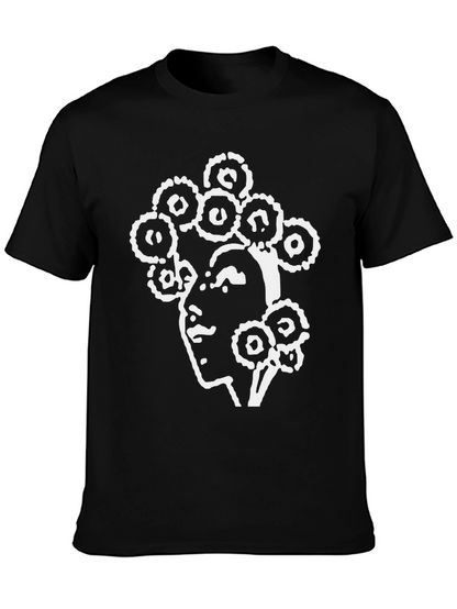 Abstract Woman Graphic Tee - Black Unisex Shirt