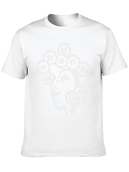 Abstract Woman Graphic Tee - Black Unisex Shirt