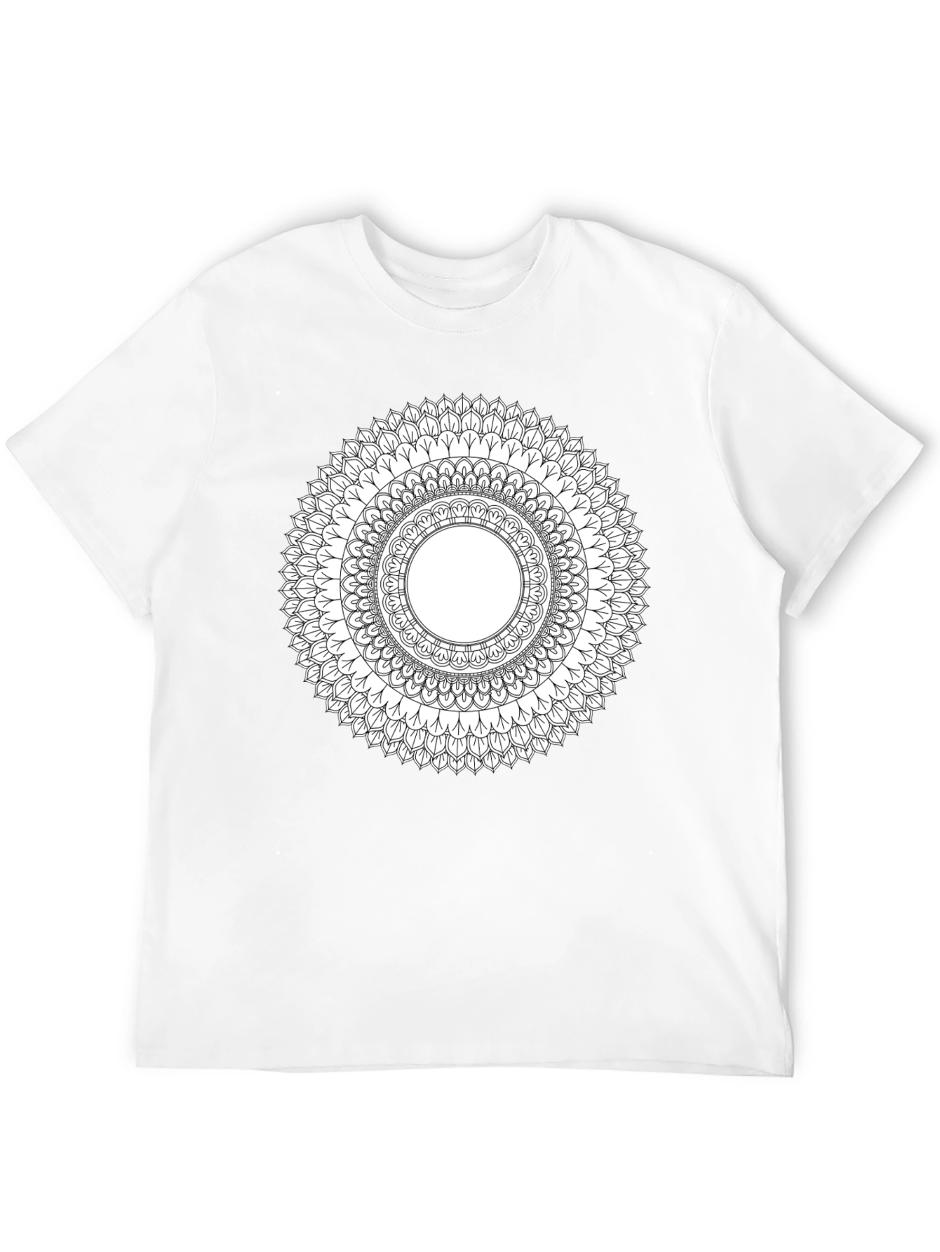 Mandala Print Black T-Shirt
