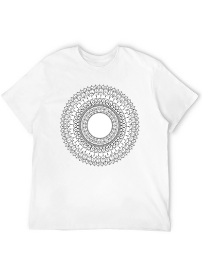Mandala Print Black T-Shirt