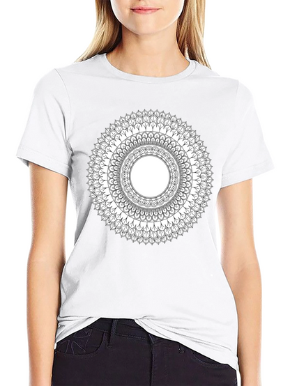 Mandala Print Black T-Shirt
