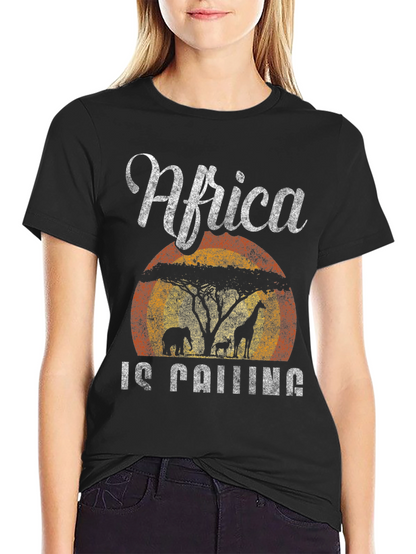 Africa Is Calling T-Shirt Safari Design