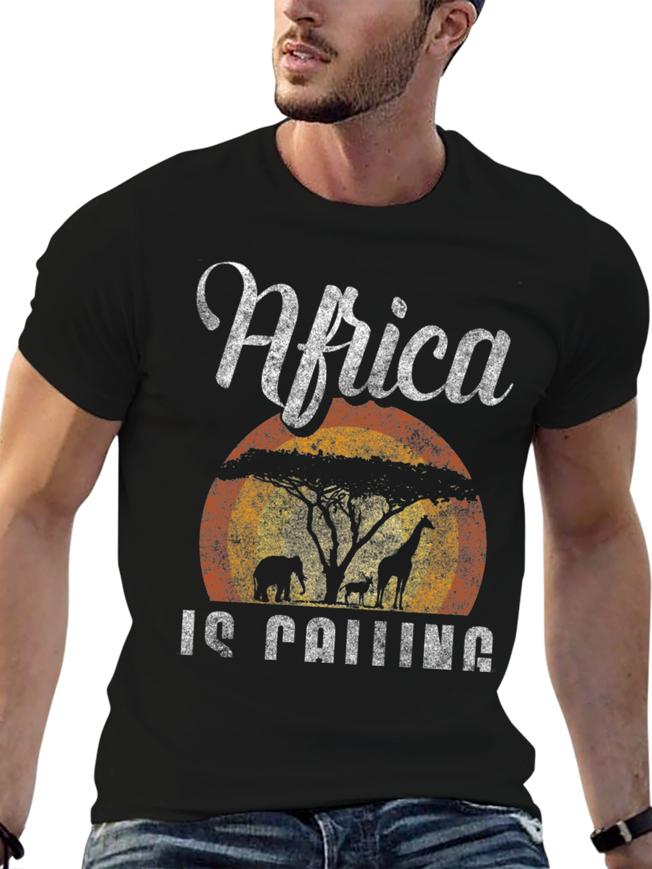 Africa Is Calling T-Shirt Safari Design