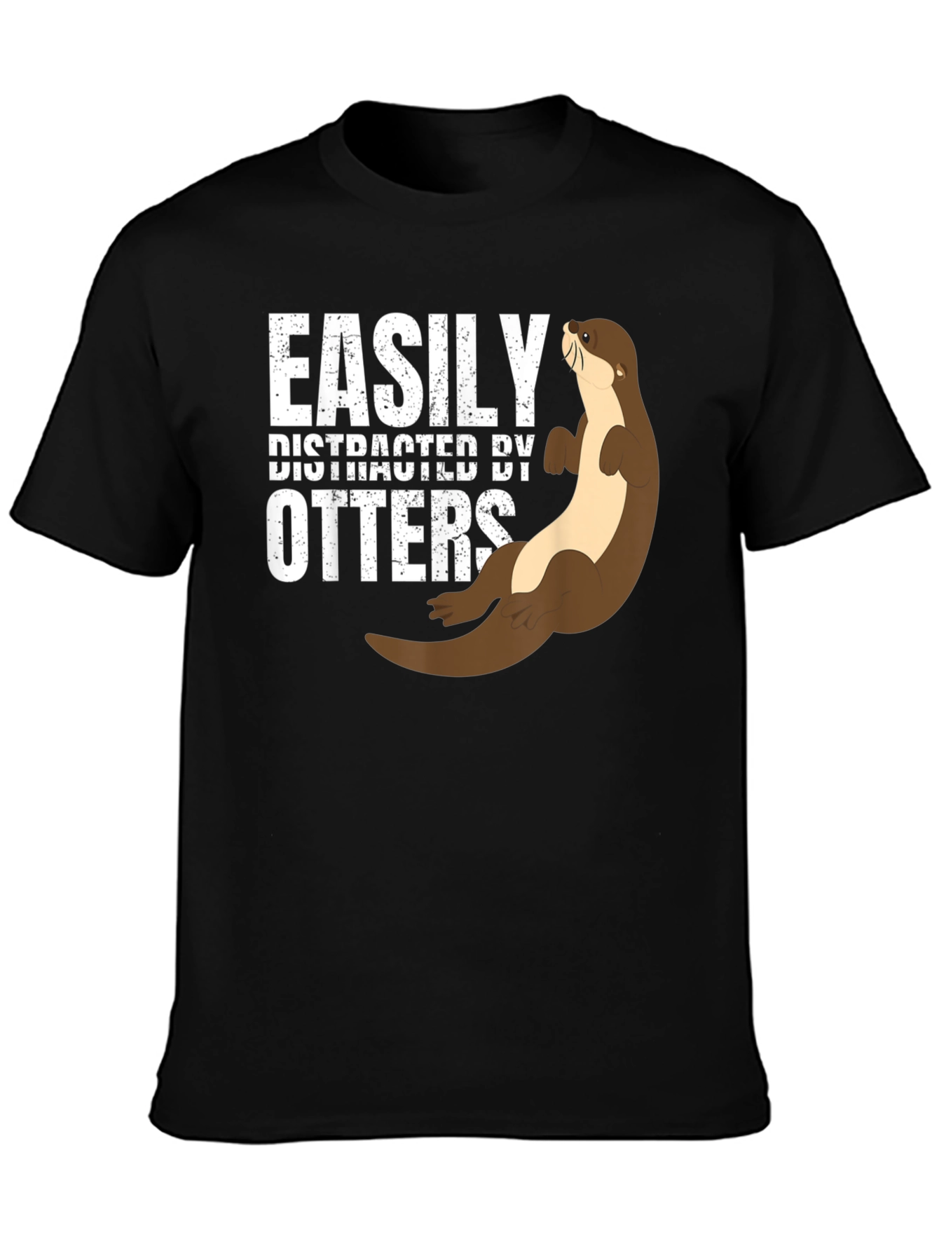 Easily Distracted By Otters Funny T-Shirt