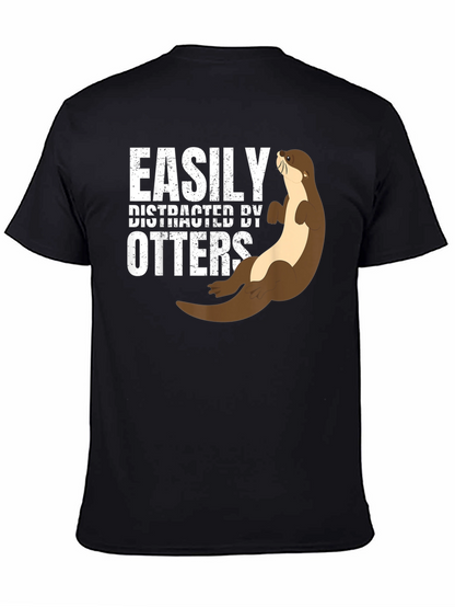 Easily Distracted By Otters Funny T-Shirt