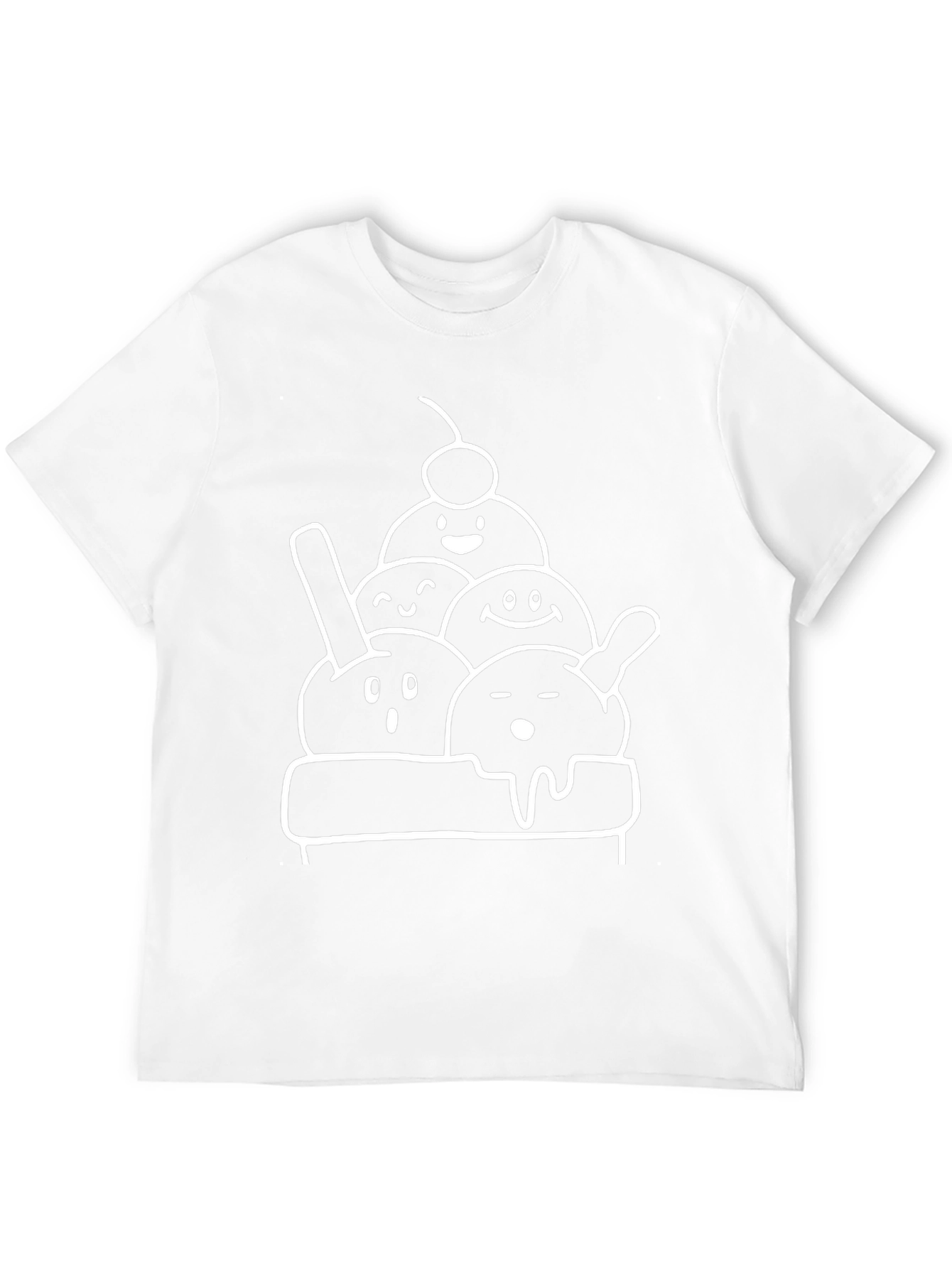 Ice Cream Scoop Graphic Tee - Black