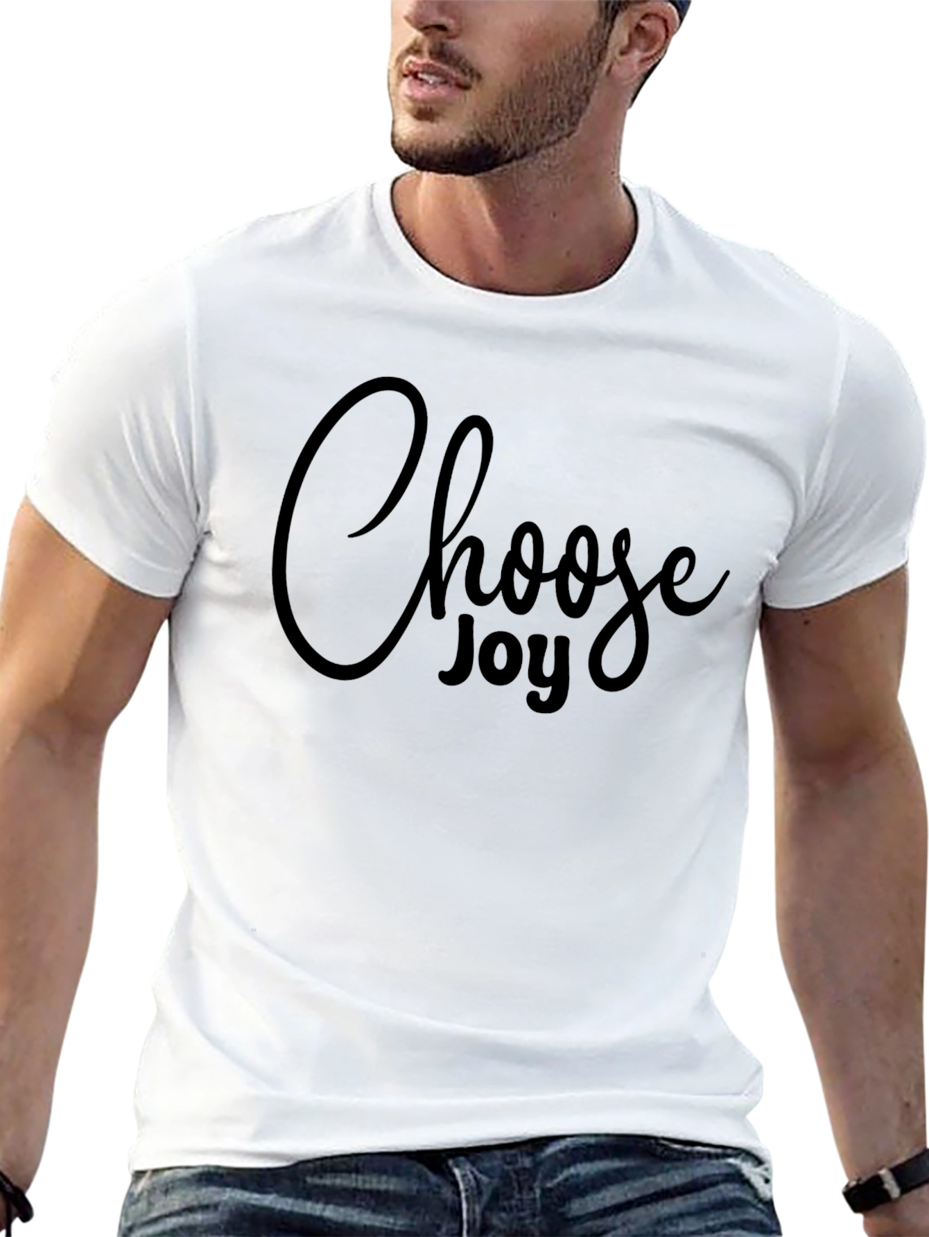 Choose Joy Black Graphic Tee Shirt