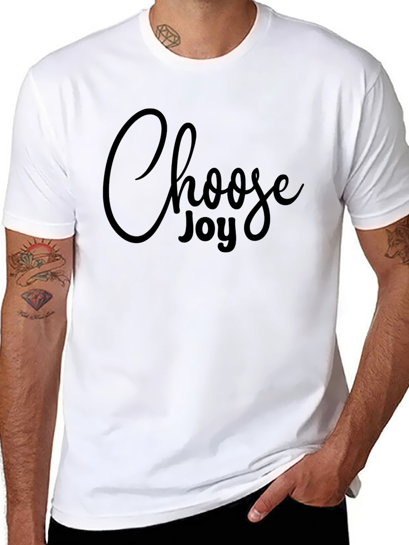 Choose Joy Black Graphic Tee Shirt