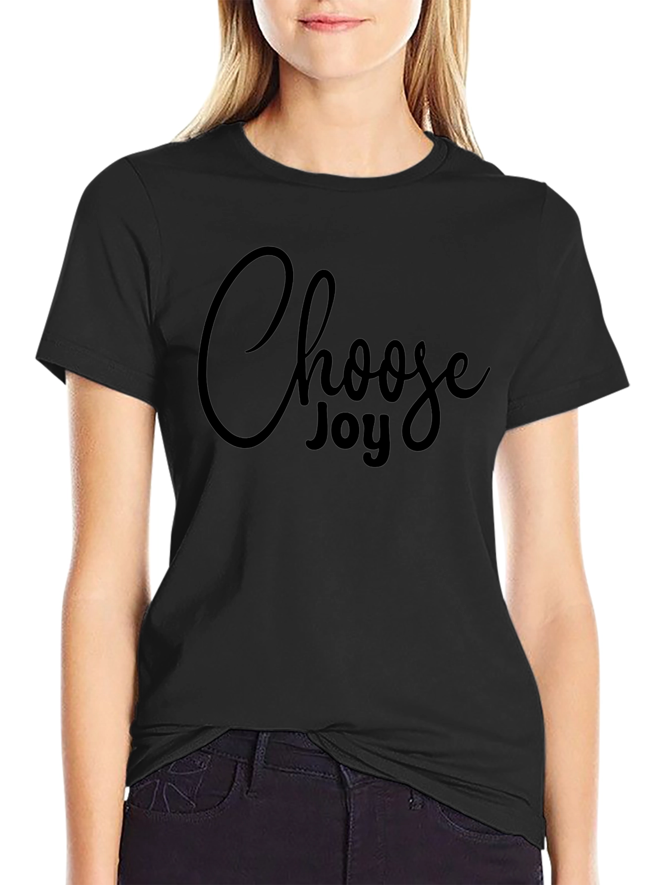 Choose Joy Black Graphic Tee Shirt