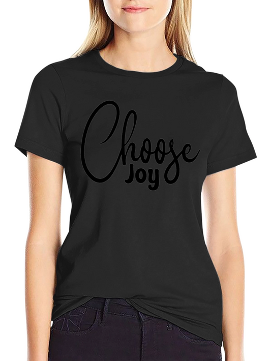 Choose Joy Black Graphic Tee Shirt