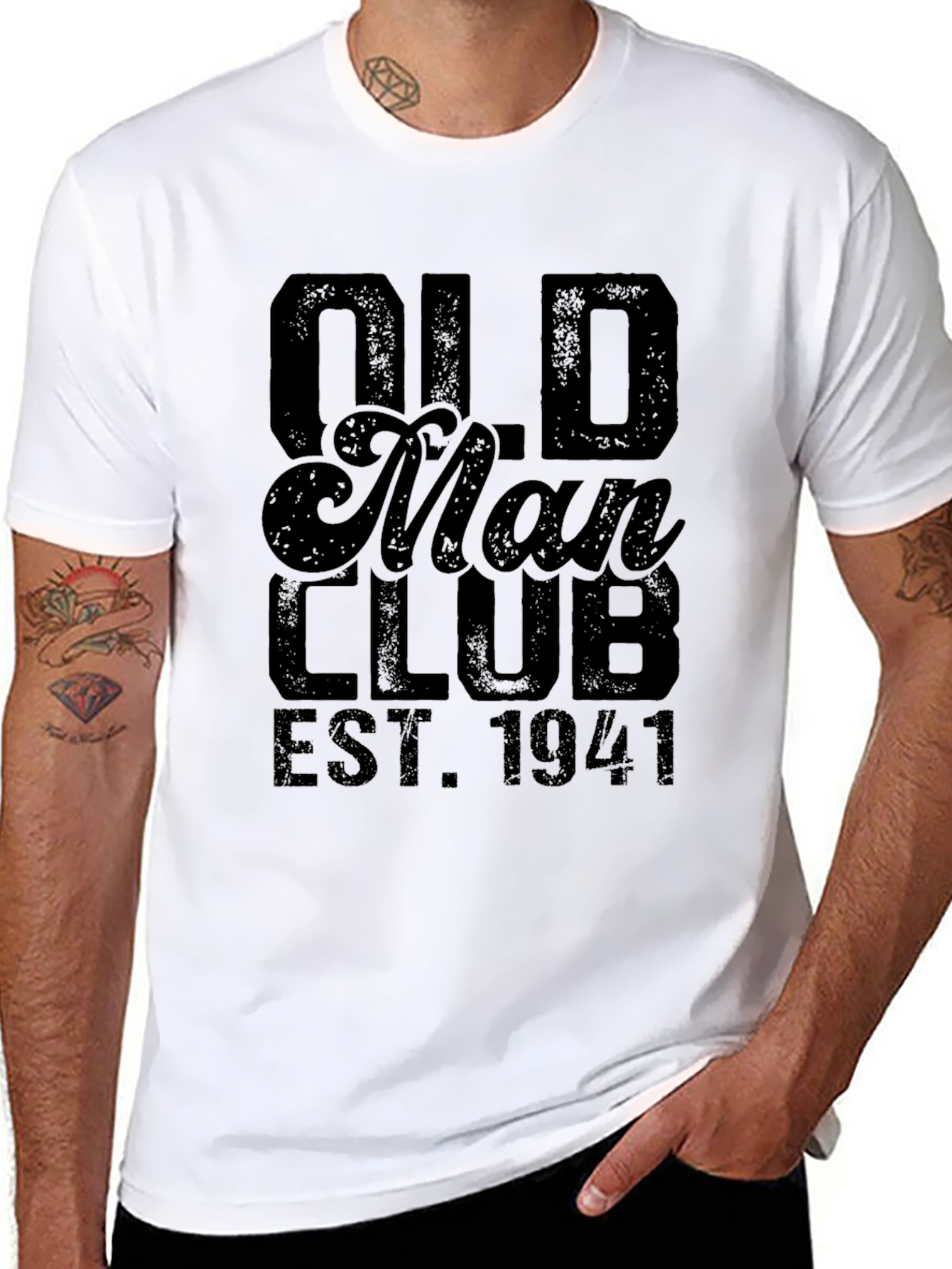 Old Man Club Est. 1941 Black Graphic Tee