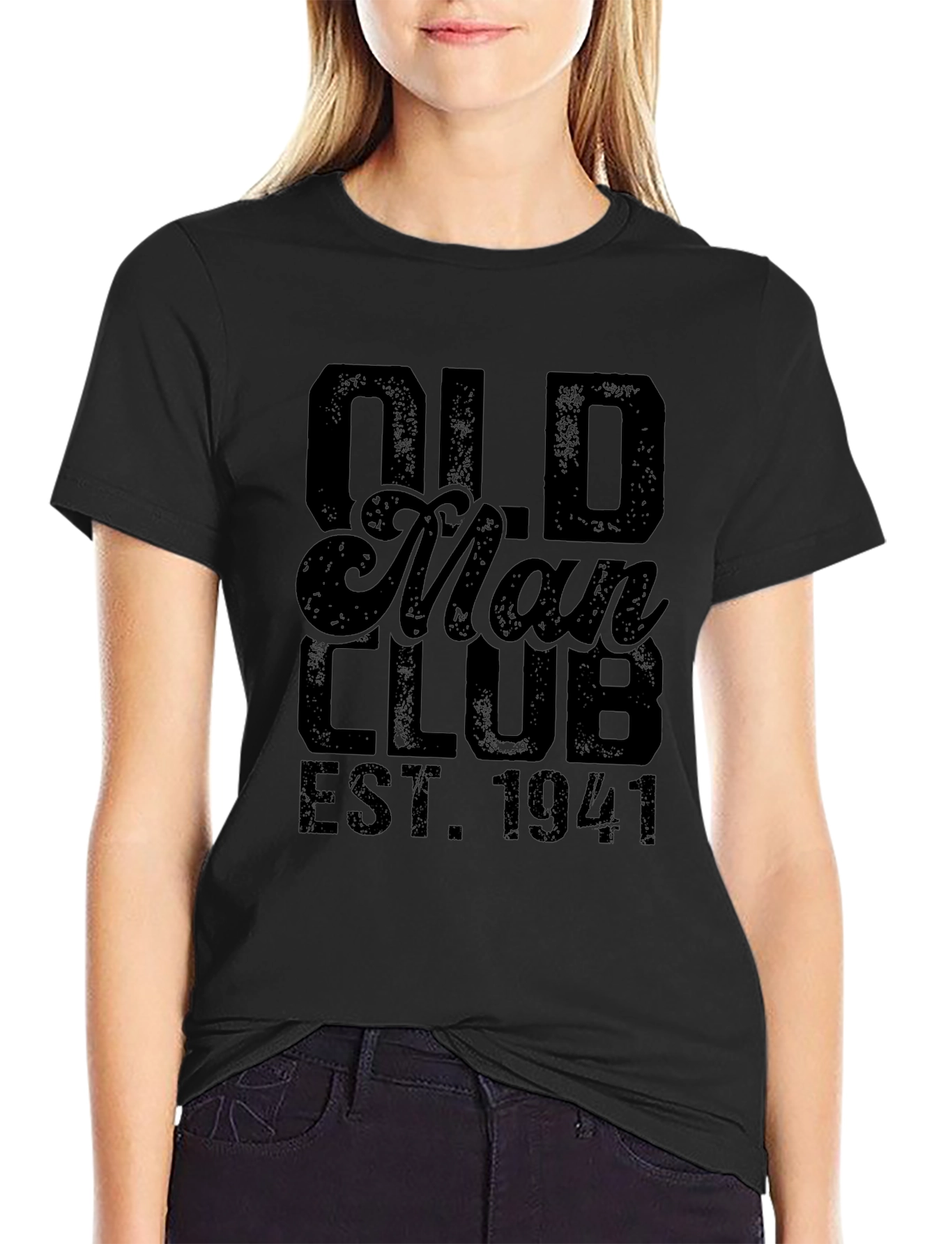 Old Man Club Est. 1941 Black Graphic Tee