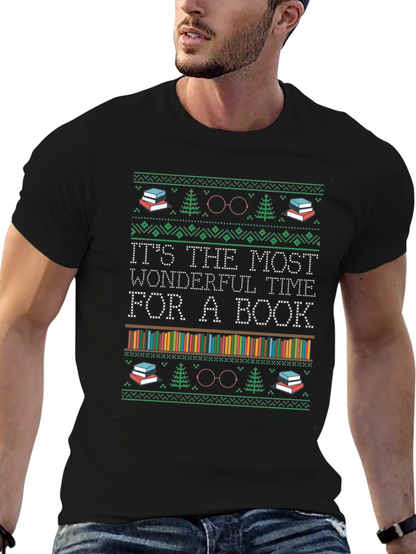 Book Lover Christmas T-Shirt