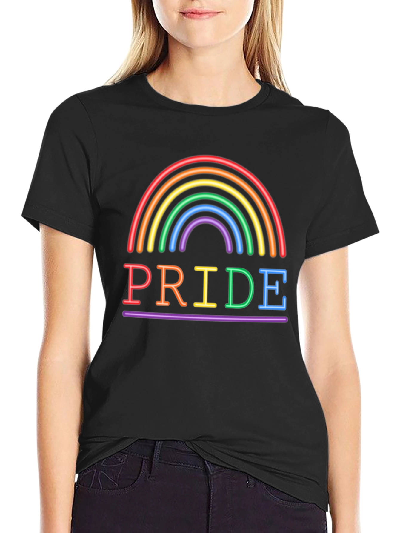 Pride Rainbow Graphic Tee - LGBTQ+ Support