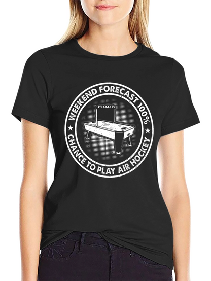 Air Hockey Forecast Graphic T-Shirt