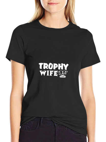 Trophy Wife Graphic Tee - Black Cotton Shirt