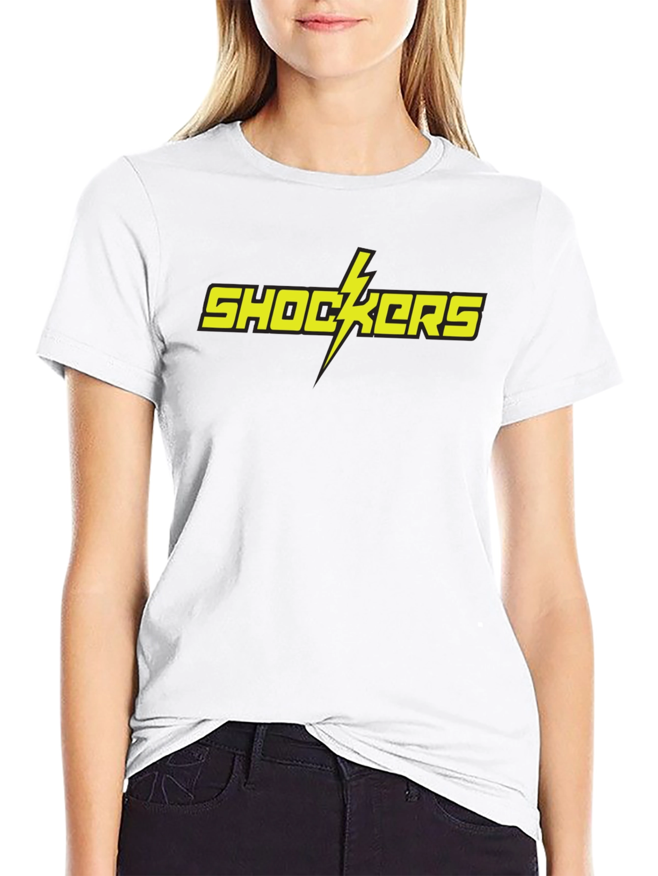 Shockers Graphic Tee - Bold Yellow Lightning Bolt T-Shirt
