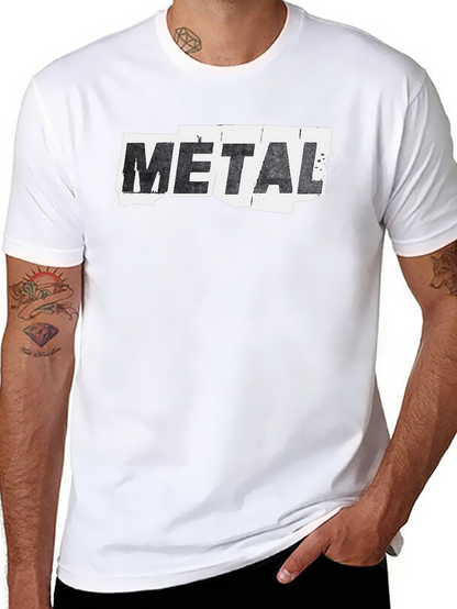Metal Graphic Print Black T-Shirt