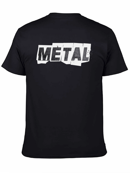 Metal Graphic Print Black T-Shirt