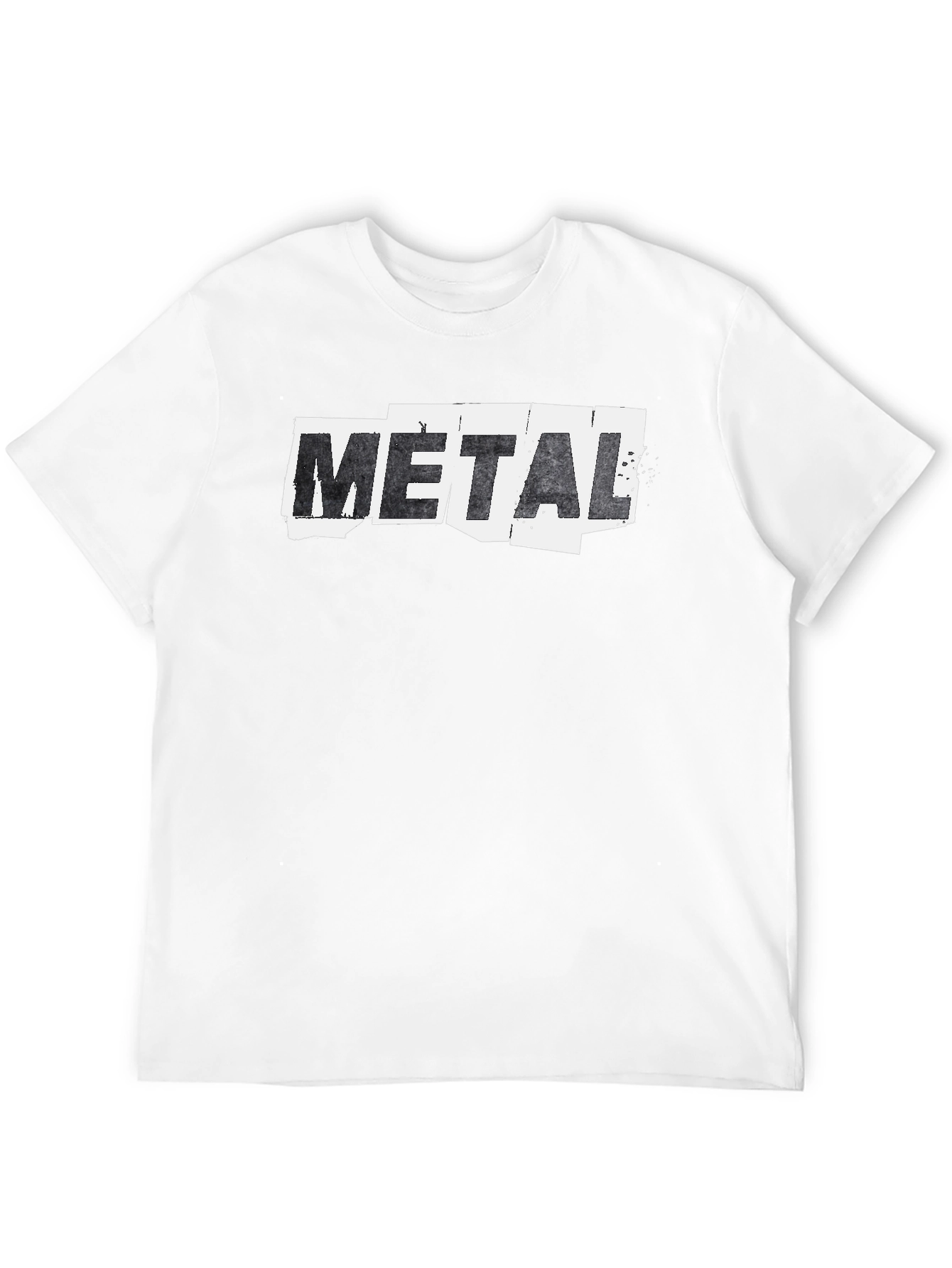 Metal Graphic Print Black T-Shirt