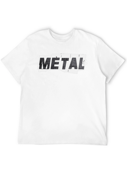 Metal Graphic Print Black T-Shirt
