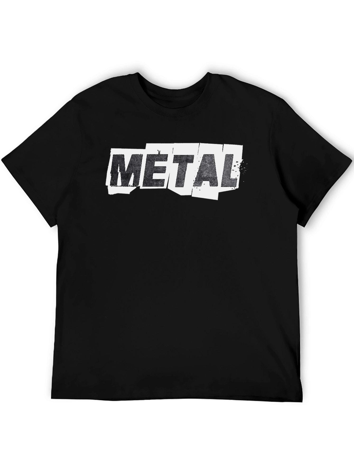 Metal Graphic Print Black T-Shirt