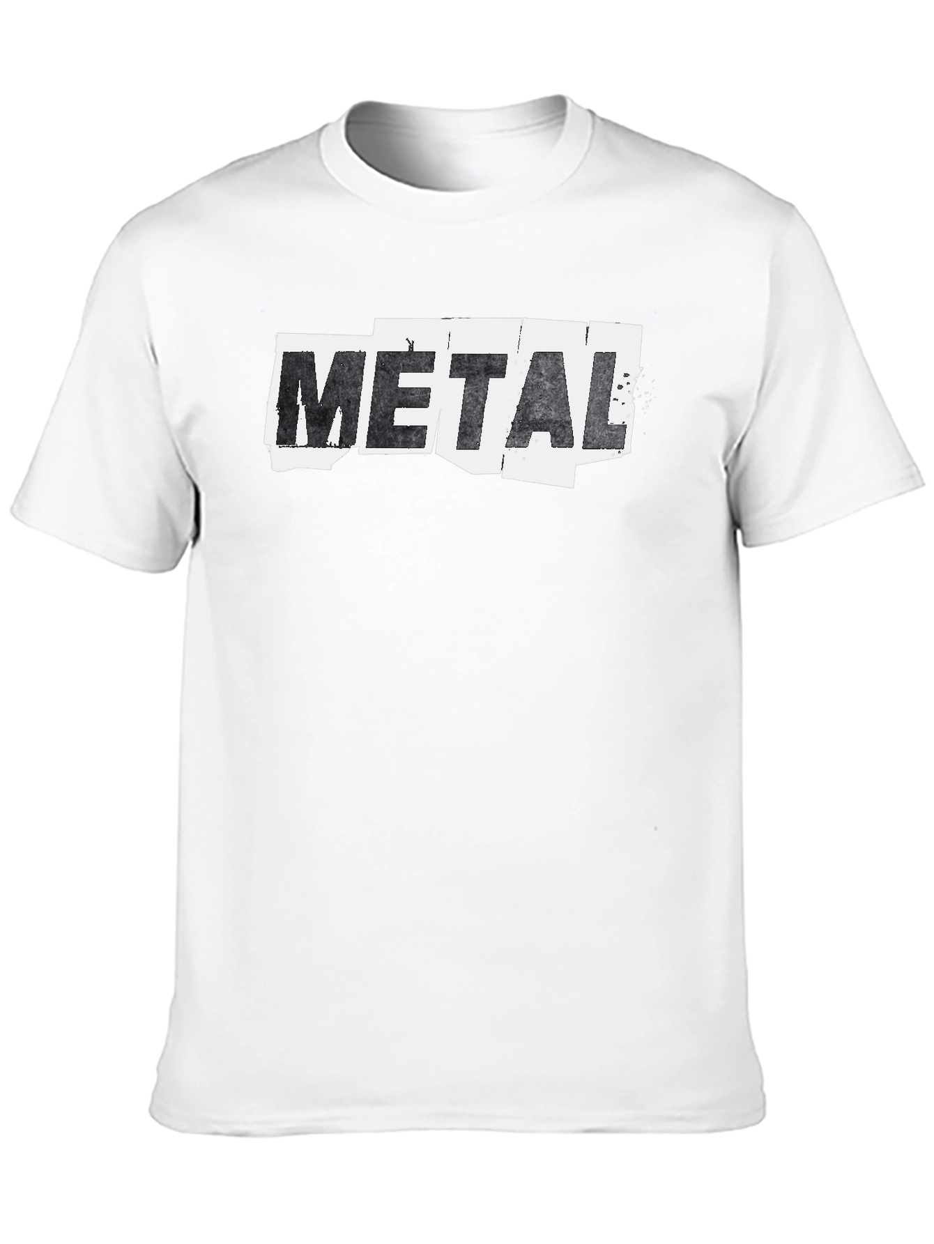 Metal Graphic Print Black T-Shirt