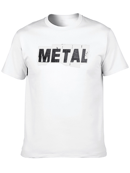 Metal Graphic Print Black T-Shirt