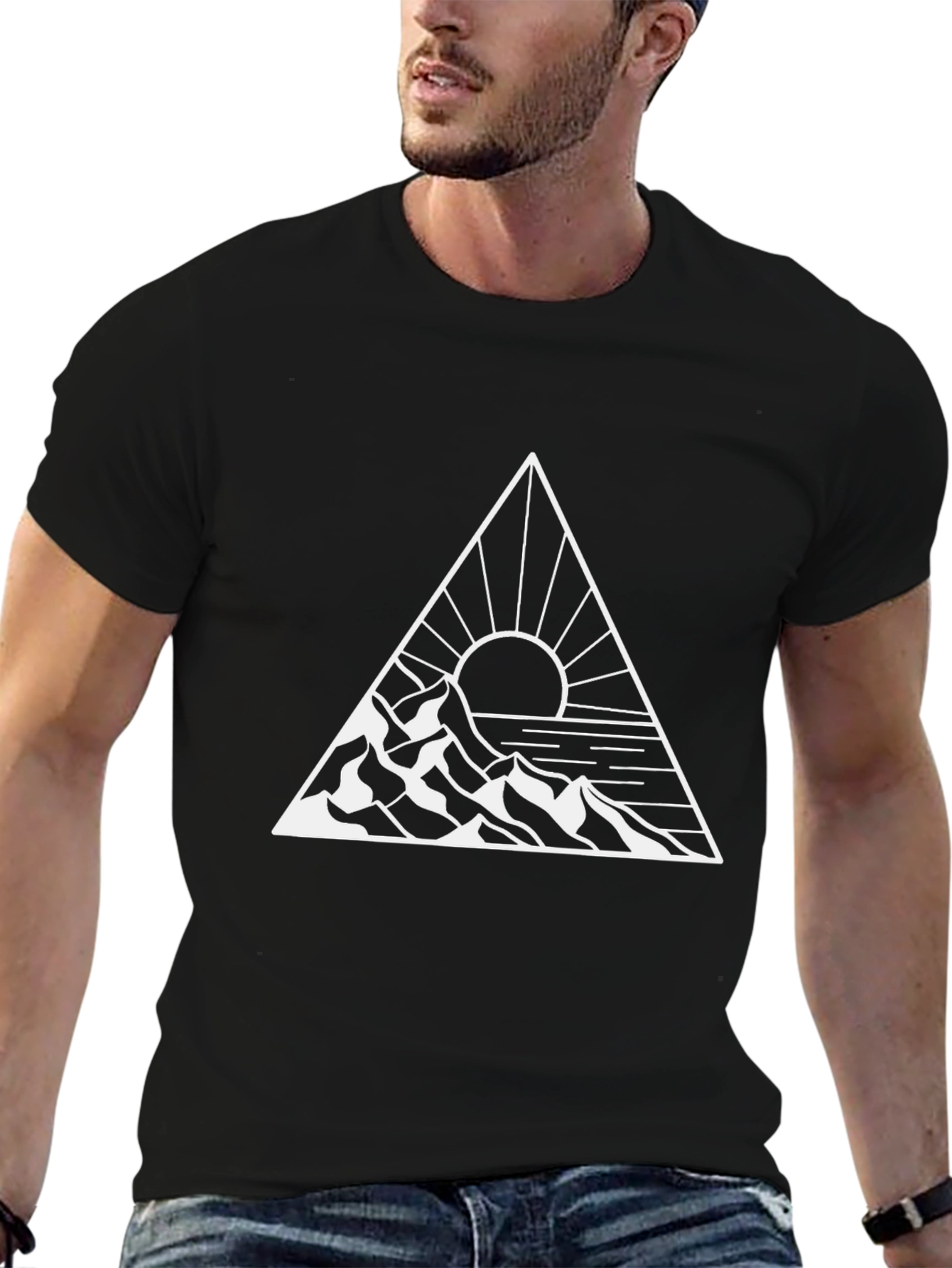 Mountain & Sun Graphic Tee - Black