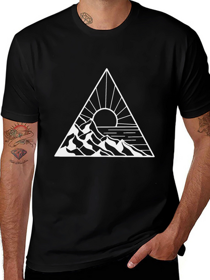 Mountain & Sun Graphic Tee - Black