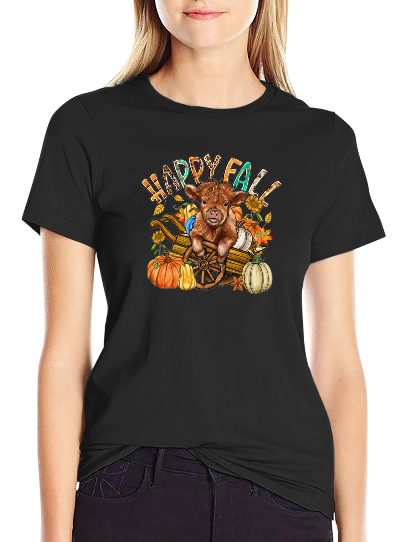 Happy Fall Highland Cow T-Shirt
